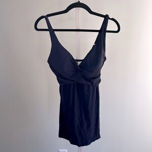 Calvin Klein Navy One Piece Swimsuit with Skirt